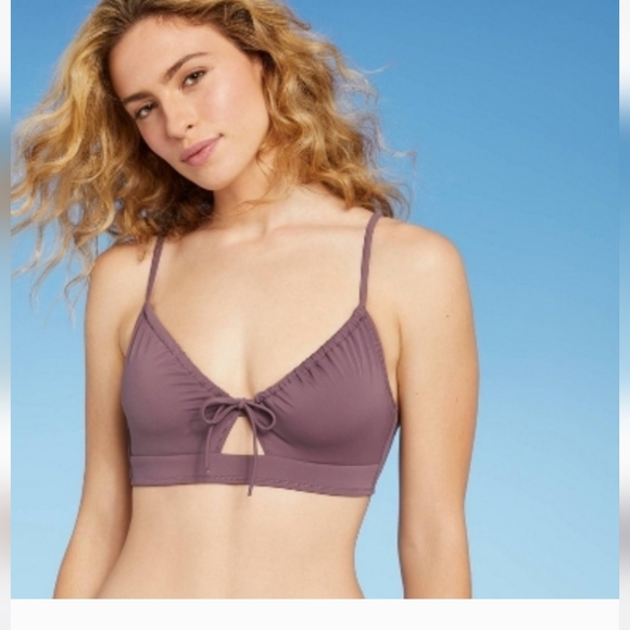 #0955 Women's Purple Bralette and Black High-Waist Set - Picture 2 of 9